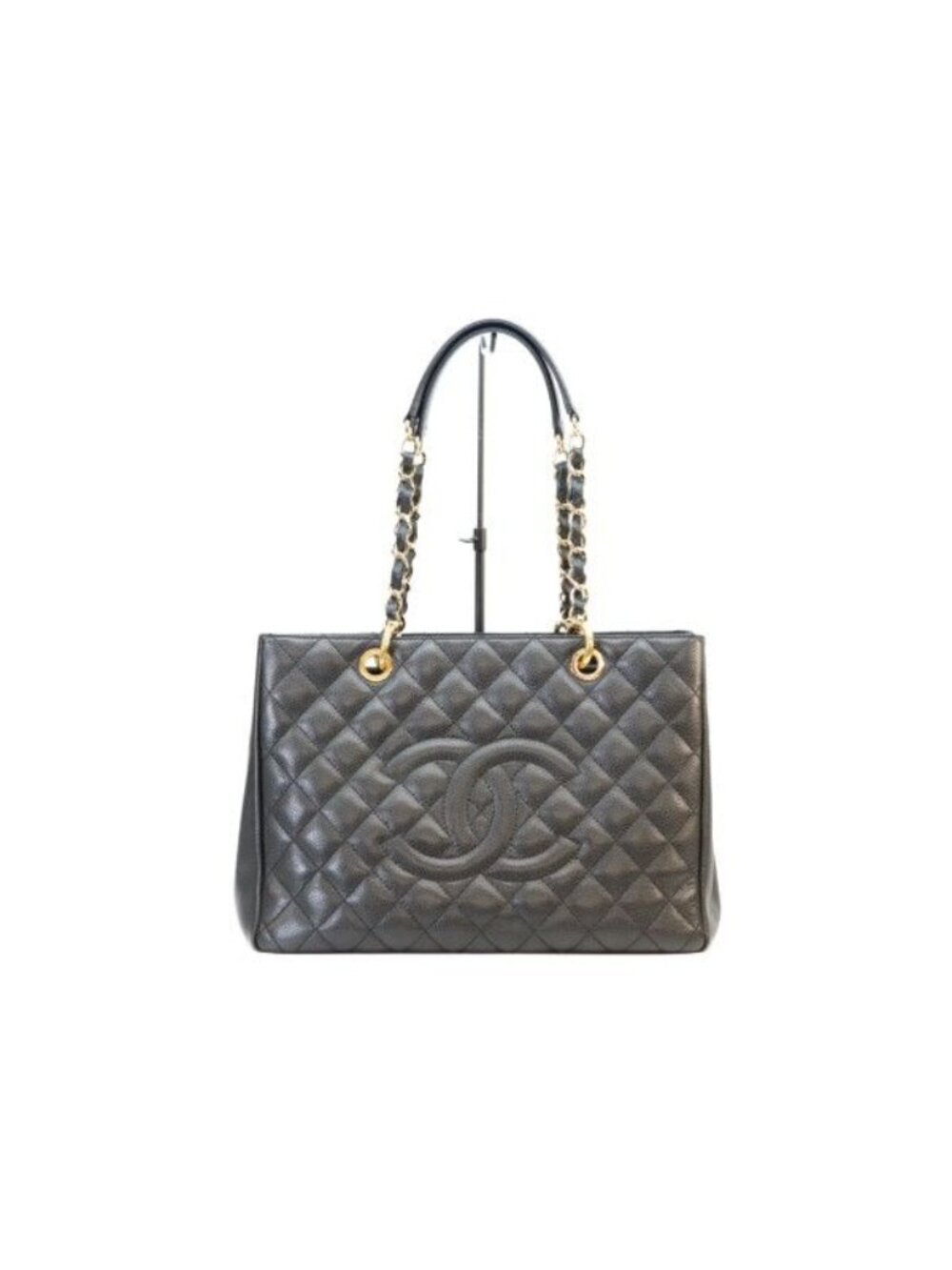 Chanel Black Caviar Gold Grand Shopping Tote GST